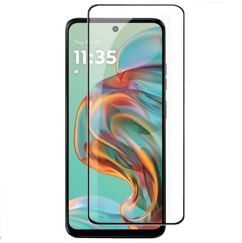 Image of DD SON Tempered Glass Screen Protector Compatible for Moto G45 5G (6.5 Inch, Pack of 1) HD Glass with Edge to Edge Coverage and Easy Installation kit,Black