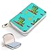 SEBNATAL Fashion Credit Card Holder Wallet for Daily Use, Compact Skateboard Dinosaur Leather Case Purse with Metal Zipper
