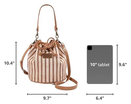 Image of Montana West X Lee Bucket Bag for Women Drawstring Hobo Crossbody Bag with Detachable Straps