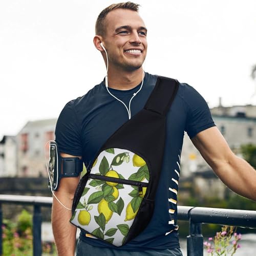 Bolso bandolera amarillo ligero para senderismo y viaje miniatura 3