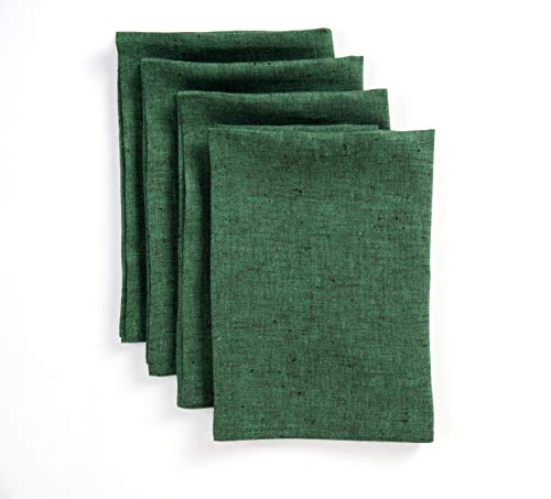 Solino Home Linen Napkins Set of 4 - Forest Green