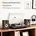 Turntable Record Player Wireless Output Vinyl Players Aluminium Platter Carbon Fiber Tonearm Belt-Drive LP 33 45 RPM Phono Audio AT-3600L MM Cartridge RCA Line Anti-Skate Pitch Control Dark Brown
