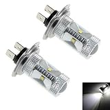 7X24 servicio al cliente. 2pcs 30w h7 6000k 6x cree 1200lm xb-d r3 LED de luz blanca para el faro del coche (CC 10-30 V)