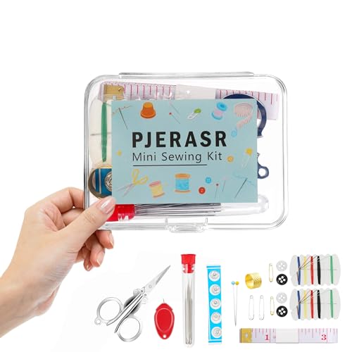 Min Sewing Kit Travel Sewing Kit with Multi-Color Threads Scissors Needles Buttons Portable Emergency Sewing Tool Set with Storage Case Adults Sewing Repair Kit for Craft Supplies