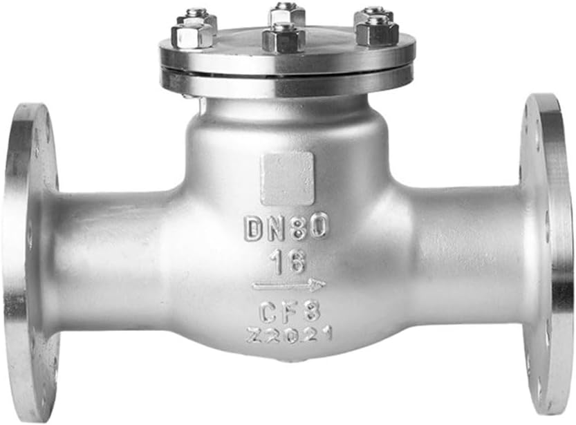 JVXYORENSボールバルブ 304 ステンレス フランジ チェック バルブ H44W 化学部門スイング水平一方向チェック バルブ