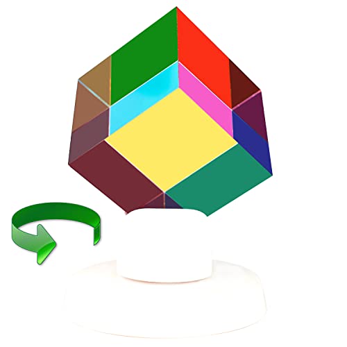 Cube CMY prisme en acrylique de 50 mm pour décoration de bureau