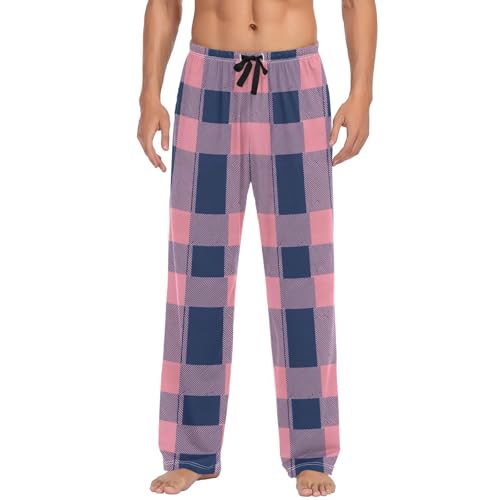 Pantalon pyjama homme tartan doux et anti-serrage avec poches S