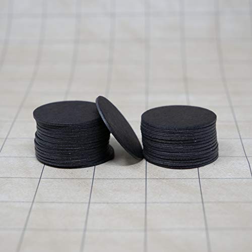 Set de 30 fichas negras sin recubrimiento para juego de mesa miniatura 2