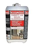 CleanPrince 2 Liter Parkett und Dielen Glanzwachs | Parkettwachs Dielenwachs mit Carnaubawachs Glanzboden Versiegelung Versiegelungsdispersion für wasserfeste Bodenbeläge speziell Dielen und Parkett, ohne Lösungsmittel, auch ideal als Wischpflege, bildet Hochglanz-Schutzfilm, Bohnern Bohnerglanz, Pflegemittel, Fußbodenreiniger, wachsen, Parkettglanz, Dielenglanz, flüssiges Bohnerwachs, Glanzwachs, Wax, Wachs, Bodenwachs, mit CARNAUBAWACHS, Wischwachs