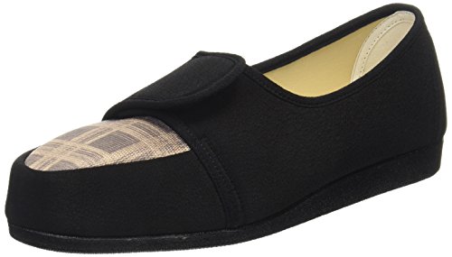 やわらかフィットシューズ 足元応援 GM603 紳士用 メンズ チェックブラック 24 cm