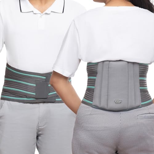 Image of AGEasy (Max Group Cotton Comfort LS Back Support Belt For Back Pain Relief | Additional Gel Padding To Prevent Heat Loss | Back Belt For Back Pain | Waist Belt For Men & Women (Large, 34-38 Inches)