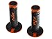 Manopole in gomma per manubrio moto Motocross Pitbike Enduro Trial MX Freeride con logo (arancione)