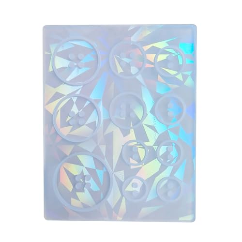 Sparkling Effect Button Silicone Mold For Resin Jewelry Craft Resin Button Mold Button Mold