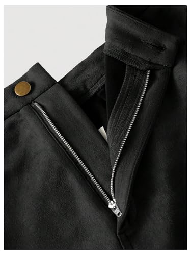 WDIRARA Women's Faux Suede Fringe Skirt High Waisted Tassel Western Mini Skirts3