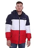 Fila LASSAD Herren-Jacke mit Kapuze, 683198 blau/weiß/rot, Mehrfarbig Medium