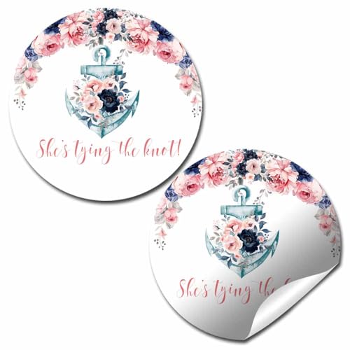 Autocollants fête de mariée au motif floral 5,1 cm pour dragées et enveloppes