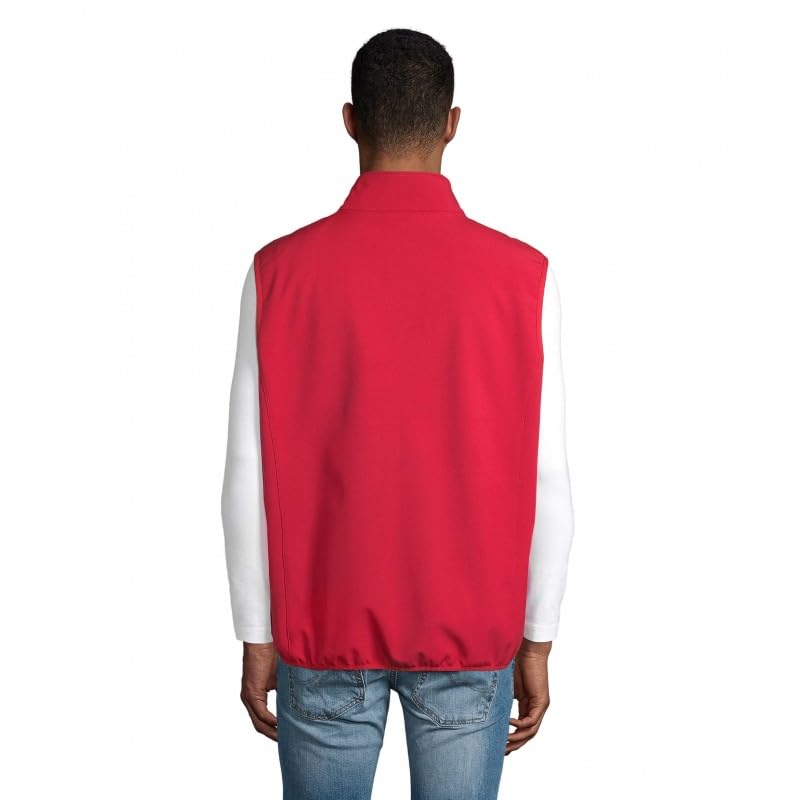 Veste Homme zippée Softshell sans Manche coupe-vent Falcon BW Rouge - 2