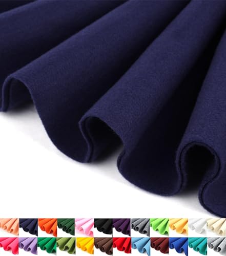 Image of Barcelonetta | Felt Fabric | 36 inchX 36 inchSquare | 1.6mm Thick | Acrylic & Soft | Felt by The Yard | Felt for DIY Crafts, Projects, Sewing (Navy Blue, 36 inchX 36 inch)