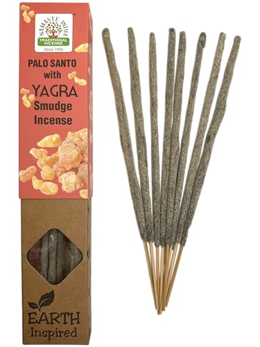 Incienso Natural de Palo Santo y Yagra Namaste India Earth Inspired - Cajita de 25gr de Incienso Orgánico - HOSTENATURA