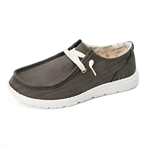Image of Women's Canvas Loafers, Comfortable Slip-On Walking Shoes