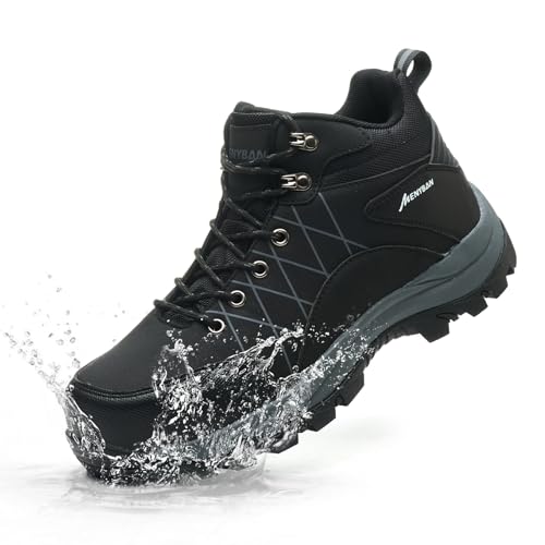 Steel Toe Boots for Men Waterproof Wide Width Slip Resistant Safety Toe Sneakers Puncture Proof Durable Construction Work Shoes for Outdoor Industrial Use