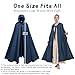 SightYoung Women Renaissance Hooded Cloak,Medieval Cloak with Hood,Adult Renaissance Cape,Medieval Hobbit Cape for Women Halloween,Navy Blue,51.1inch