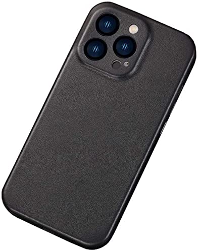 Étui en cuir véritable pour Apple iPhone 13 Pro Max 6,7 pouces avec doublure interne protectrice