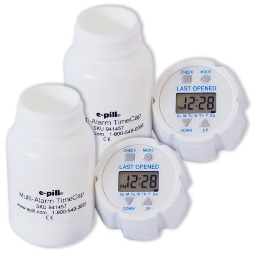 TimeCap Bottle Cap with Last Opened Time Stamp & Reminder | Tracks Last Open Date for Medication Vitamins Supplements & Pet Care