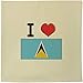 Azeeda 40cm 'I Love Saint Lucia' Housse de Coussin en Toile (CV00023471)