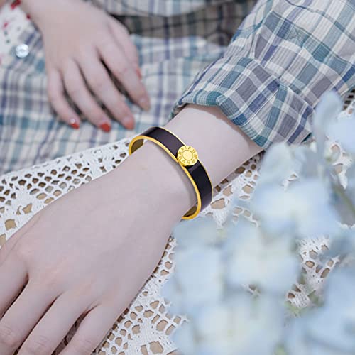 Godyce Love Friendship Bracelet Bangle Colorful Orange Enamel Bangles Bracelets for Women Party Fashion Bangles Stainless Steel Jewelry Birthday with Gifts Box4