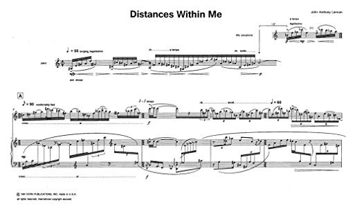 Distances Within Me for Alto Saxophone and Piano      Sheet music – January 1, 1981