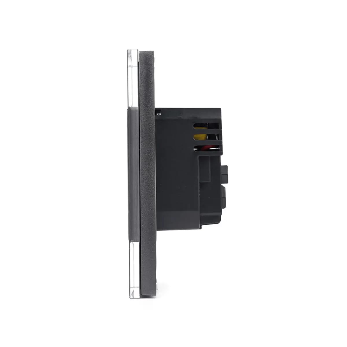 Prise 5 prises - Noir - USB C+C 20W - Verre cristal | Charger deux appareils simultanément