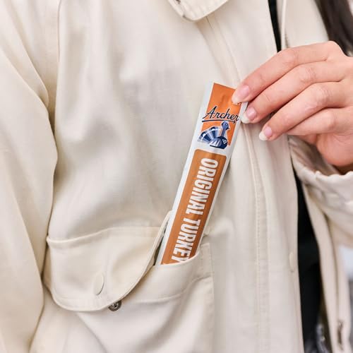 Archer Jerky Turkey Jerky Sticks - All Natural Turkey Sticks, Protein Snack for People, On the Go Protein, Gluten Free, Keto, Original Flavor - 1 oz (Pack of 36)