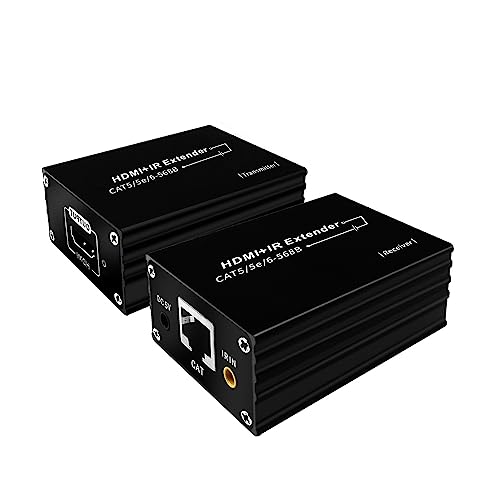 SPENFiLY HDMI Extension Repeater Amplifier-60m Video Conversion Single Cat 5E/6 Ethernet HD1080P with 1 Port