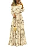 ✔Material: los hombros descubiertos para mujer están hechos de 100% poliéster. Ligero, fluido y cómodo. Dulce favorecedor para llevar en primavera, verano y otoño.