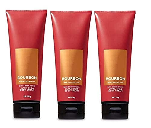 Bath & Body Works 0667544300074 Bath And Body Works Bourbon For Men Gift Set Lot Of 3 Ultra Shea Body Cream cover