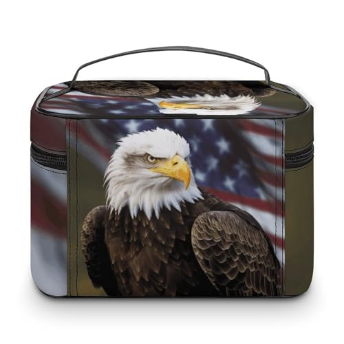 Foldable Travel Luggage Bag for Men And Women, Dry And Wet Separation Portable Travel Luggage Bag, American Bald Eagle Printed Waterproof Sports Luggage Bag, Fitness Bag3