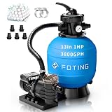 FOTING 13in Sand Filter Pump for Above Ground Pool with Timer...