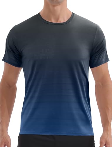 APTRO Men's Athletic T-Shirts Quick Dry Running Workout Shirts Short Sleeve Activewear Crew Neck Gym Tee Tops