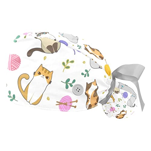 Chapeaux bouffants Chat contre la fatigue : casquettes ajustables JDEZ