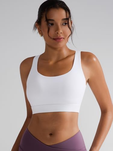 Image of RUNNING GIRL High Impact Sports Bras for Women,Racerback Running Bra Workout Crop Tank Tops Longline Sports Bra Push up