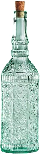 Country Home Fiesole Bottle 25.3oz / 720ml - Vintage Green Glass Storage Bottle with Cork
