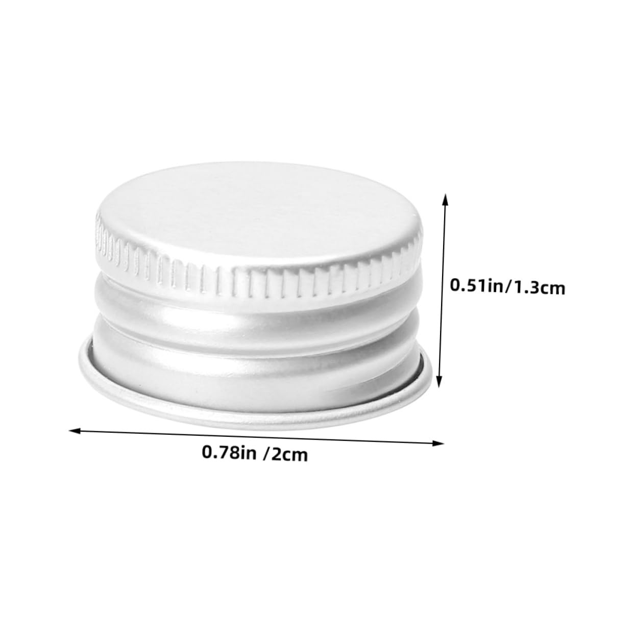 Bouchon en aluminium argenté pour bouteilles avec col GL18