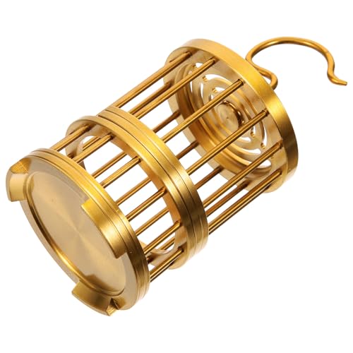 HOMOCONO Jaula Elegante de Colgante Dorado Diseño Latón Pájaros para y Espacio Amplio, Fiable y Práctica como Adorno para Aves y Grillos para Jaulas