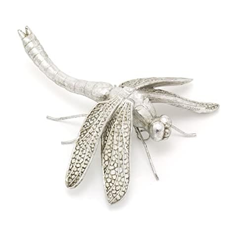 Carousel Home Silver Dragonfly Garden Ornament Cover