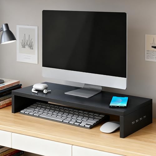 Support écran ergonomique 4 ports USB rehausseur ordinateur - 4