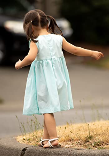 Baby Girls Floral Hand Smocked Princess Dress Babydoll Dress Size 3 Months - 6 Years3