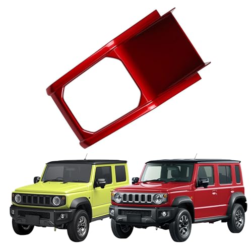 Kylorune ジムニー&ジムニーノマド&ジムニーシエラ に対応 カスタムパーツ JB64/JB74W/JC74専用アクセサリー コンソールシフトパネルカバー シフトトリムフレーム (レッド)