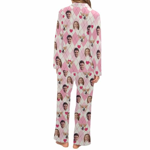 Personalized Pajamas with Faces for Men Women, Custom Funny Face Pajamas Gifts For Couple, Cat Mom, Dog Mom3