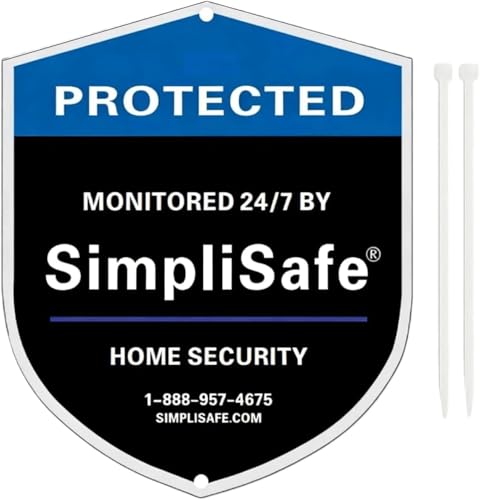 Yard Sign Compatible for SimpliSafe Home Security System Home Security Alarm Decal for Simpli-Safe UV Protected 100% Aluminum